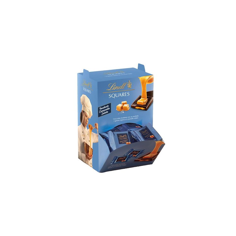 LINDT SQUARES CARAMELLO SALATO Kg. 1,2 Pz.75cc