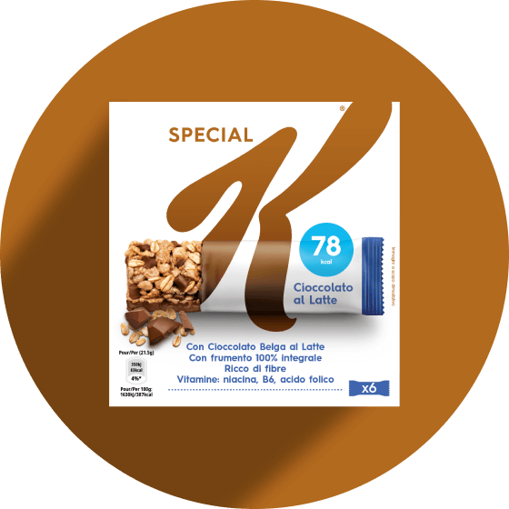 KELLOGG'S BARRETTE CIOCCOLATO BELGA AL LATTE Pz.30